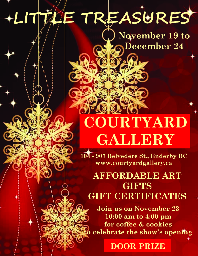 Poster for 2024 Little Treasures sale at Courtyard Gallery